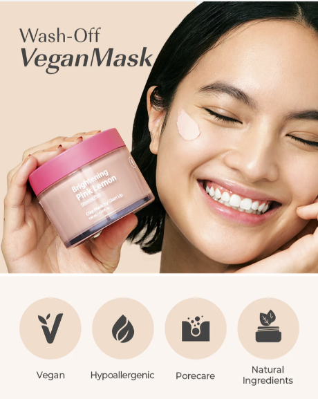 GLAM UP Brightening Pink Lemon Clay Mask