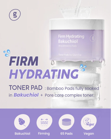 GLAM UP Firm Hydrating Bakuchiol Toner Pad