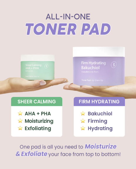 GLAM UP Firm Hydrating Bakuchiol Toner Pad